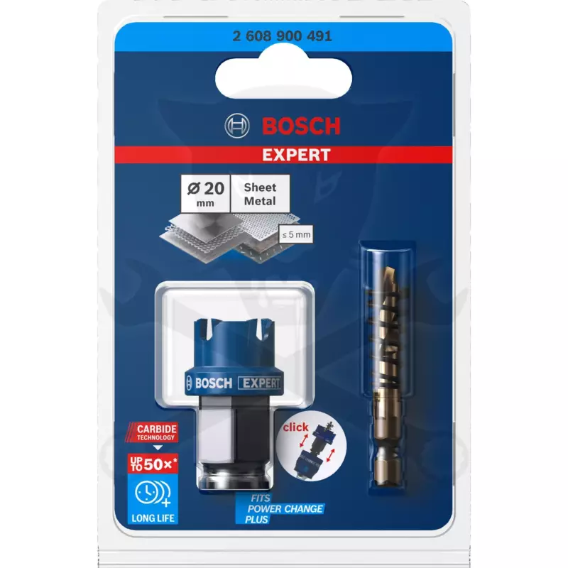 Körkivágó - lyukfűrész - Carbid fogakkal 20 mm - Bosch
