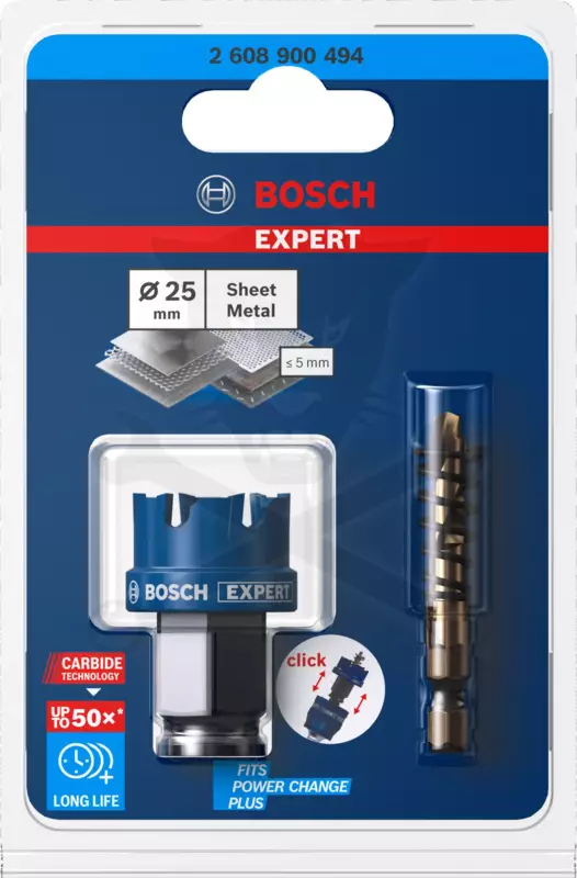 Körkivágó - lyukfűrész - Carbid fogakkal 25 mm - Bosch