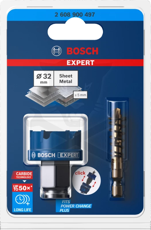 Körkivágó - lyukfűrész - Carbid fogakkal 32 mm - Bosch