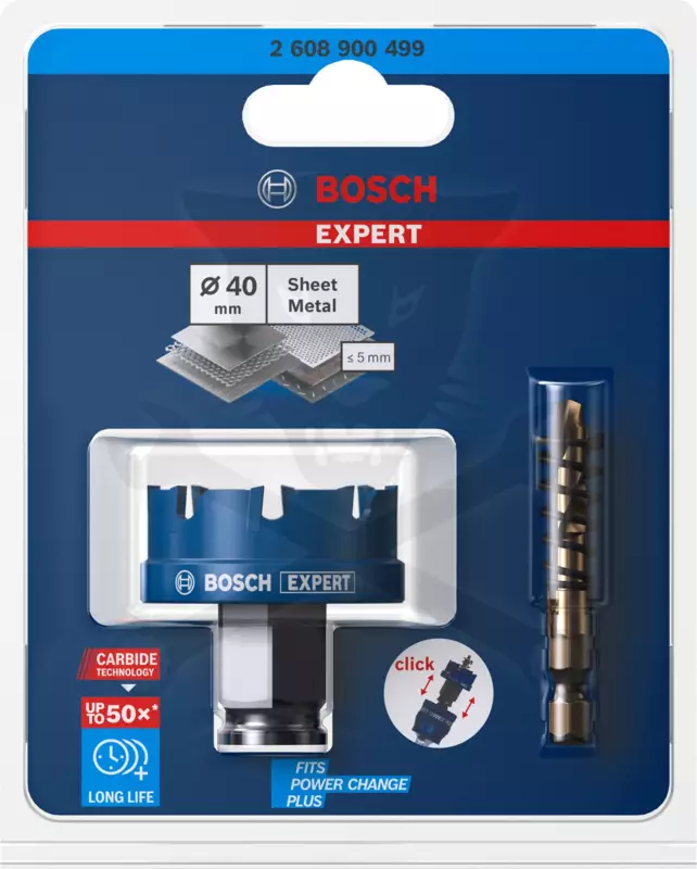 Körkivágó - lyukfűrész - Carbid fogakkal 40 mm - Bosch