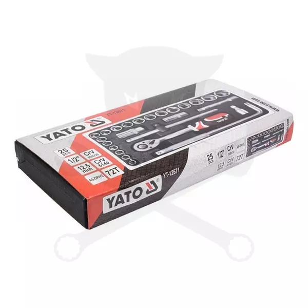 Szerszámkészlet 25 darabos 1/2" 10-32 mm - Yato