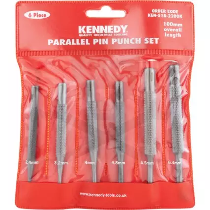 Kiütő készlet 6 db-os 2,4 -  6,4 mm-ig Kennedy (KEN-518-2200K)