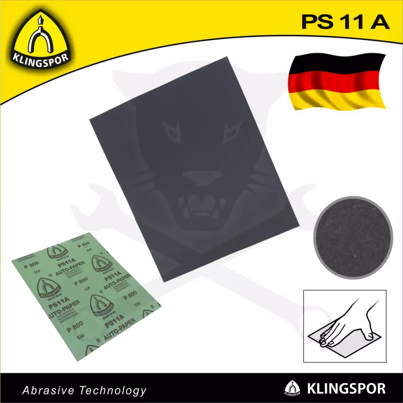 Csiszolópapír ív 230x280 mm P  800 - vízálló - PS11A Klingspor