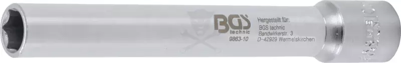 Dugókulcs 3/8" 6 lap hosszú 10 mm / 120 mm kézifék állításhoz - BGS