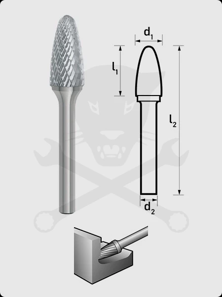Turbómaró 10 x 20 mm íves forma, gömbölyített végű, SPG 1020/S6 MX