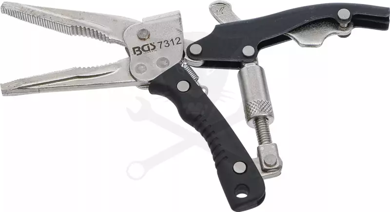 Fogó patent pisztoly formájú spec. fogó hosszú vékony pofa - BGS
