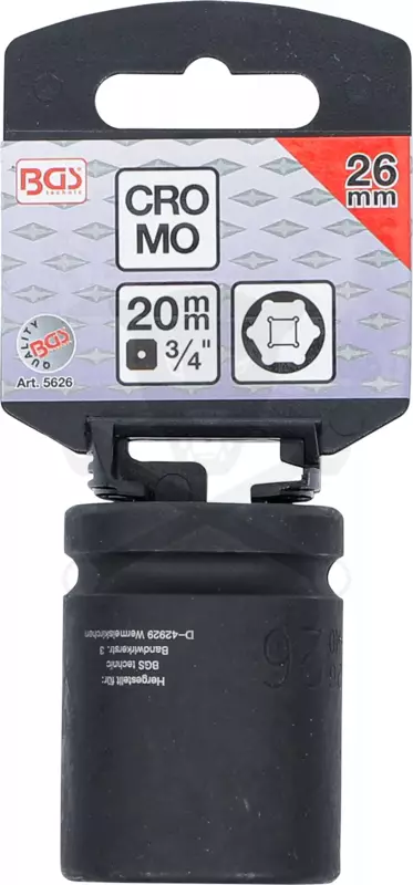Légkulcsfej 3/4" 6 l.n. 26-os