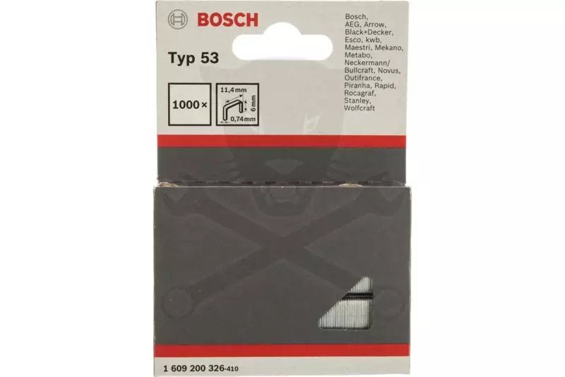 Tűzőkapocs 53-as típus - 6 mm 1000 db - Bosch