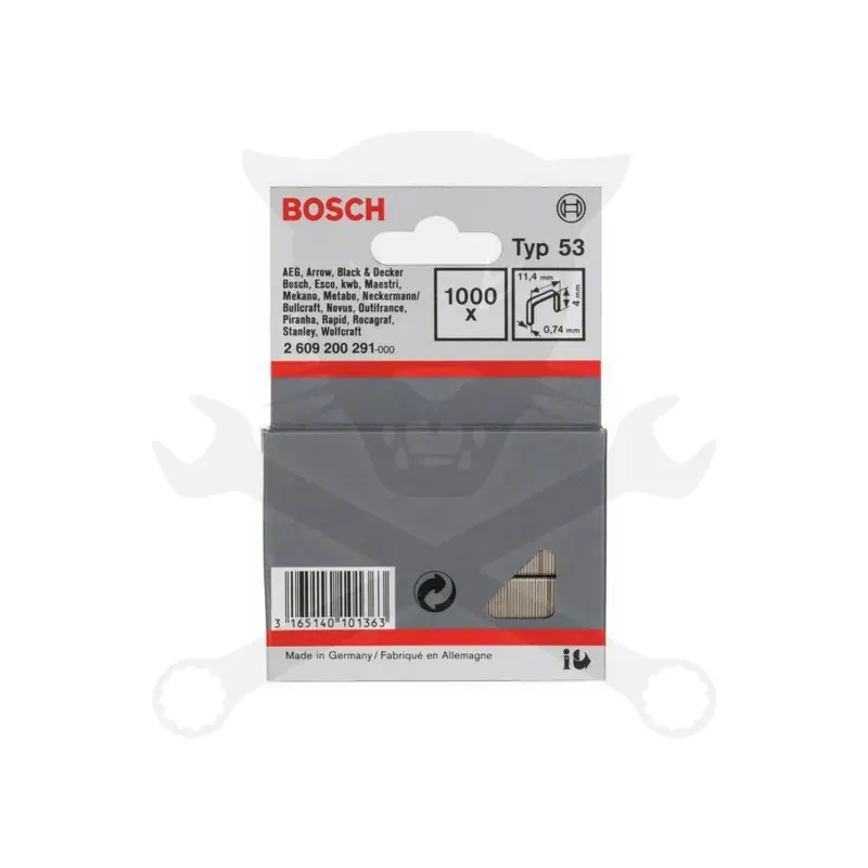 Tűzőkapocs 53-as típus - 4 mm 1000 db - Bosch