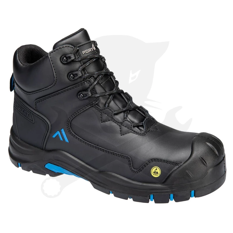 Munkavédelmi bakancs Apex Mid S3S ESD HRO SR SC FO fekete 45-ös