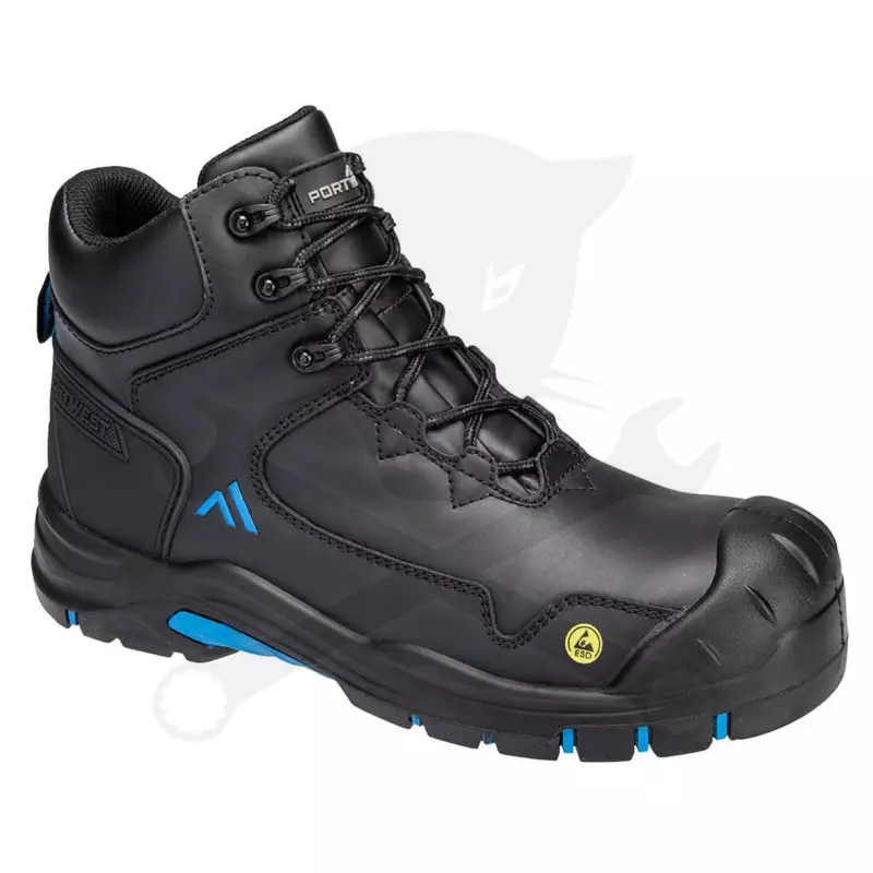 Munkavédelmi bakancs Apex Mid S3S ESD HRO SR SC FO fekete 43-as