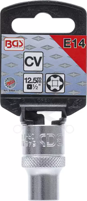 Dugókulcs - crowafej 1/2" belső torx E14 - BGS