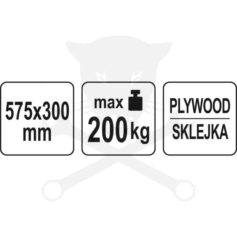 Kézikocsi 200 kg terhelhetőségű 575 x 300 mm - Yato