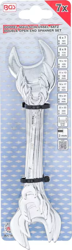 Villáskulcs készlet extra vékony  6 - 23 mm 7 db-os - BGS