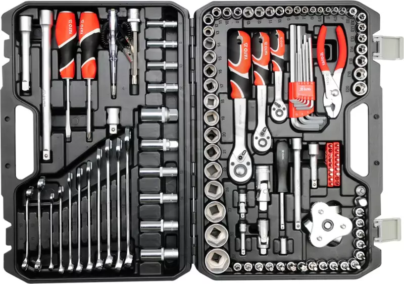 Szerszámkészlet 126 db-os dugókulcs készlet 1/2"-3/8"-1/4" - Yato