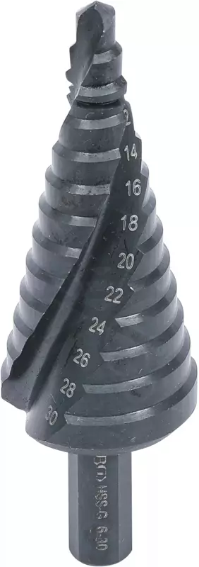 Lemezfúró, lépcsős 1 db-os HSS 6-30/2 mm - BGS