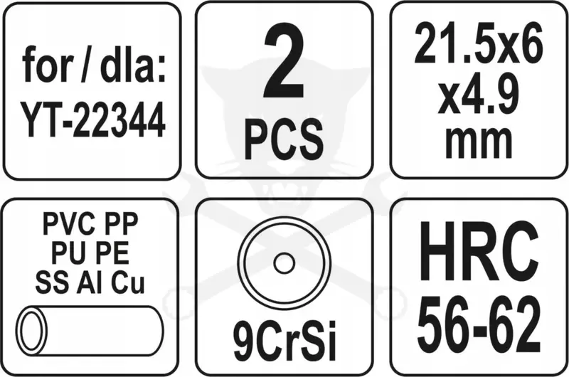 Csővágó pótkés Yato YT-22344-hez 2db/cs - Yato