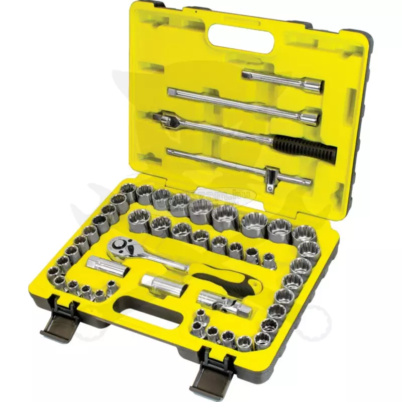 Dugókulcs készlet 1/2" 12 szögű metrikus + COLOS rövid 54 db-os