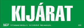 Tábla utánvilágítós öntapadós Kijárat 200x100 UV200