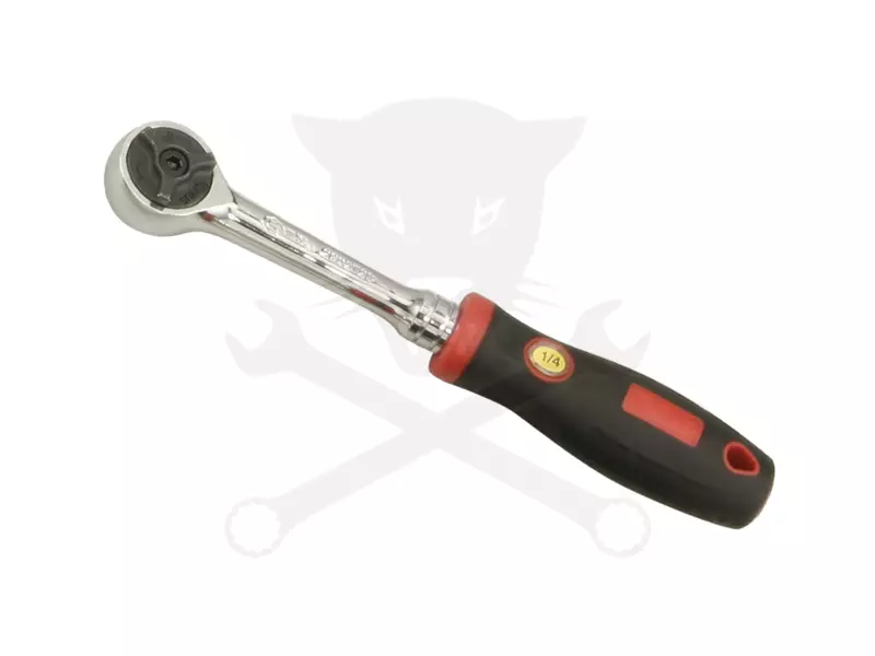 Crowa racsnis kulcs 1/4" 72 fogú - 5 fokos kivitel - Genius