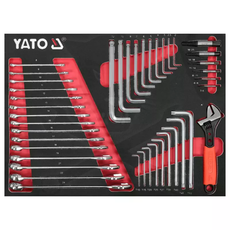 Szerszámos kocsi gyári-felszerelt 157 db-os 7 fiókos - YATO