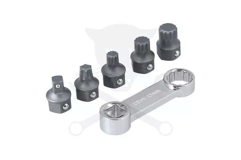 Alacsony profilú bit készlet 3/8" 6 db-os