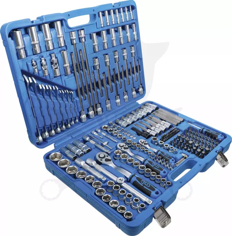 Szerszámkészlet 214 részes dugókulcs készlet 1/2"-3/8"-1/4" GEAR LOCK