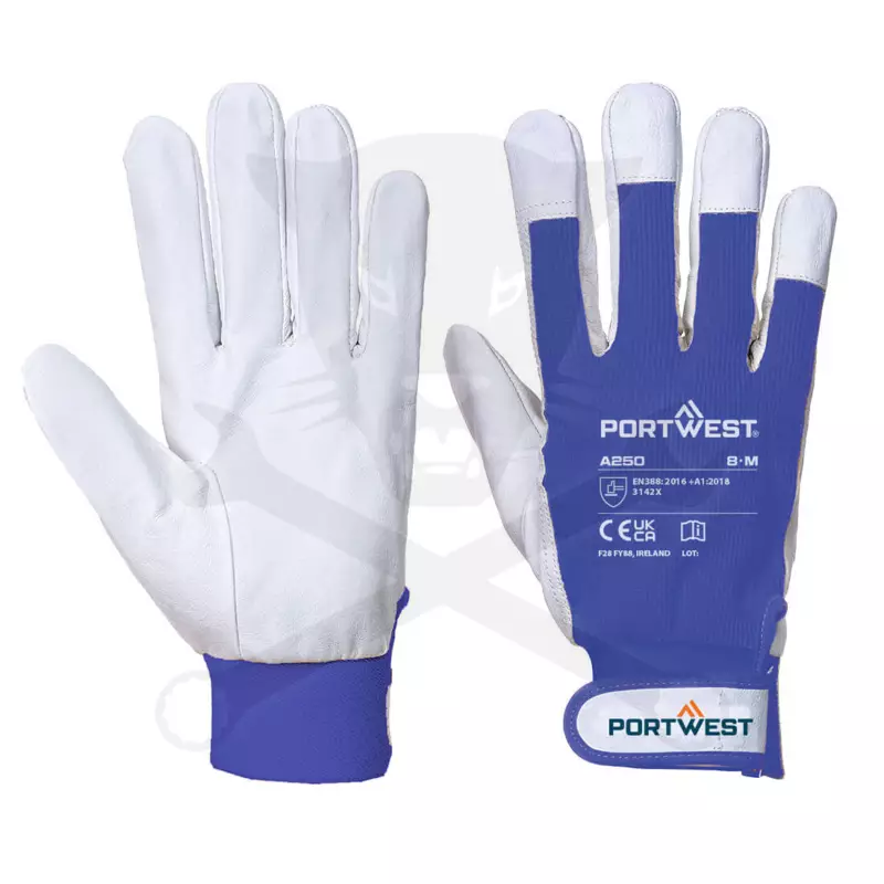 Kesztyű Premium sertésbőr Work 8-as M Kék