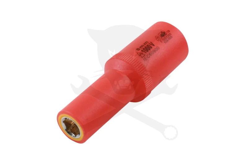 Dugókulcs VDE 1000 V Szigetelt/Hibrid hosszú, mágneses 3/8" 8 mm