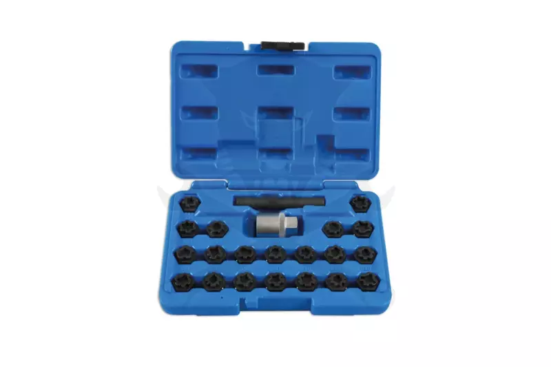 Kerékör kulcs készlet VW gyári kerékőrökhöz -lóhere minta- 22 db-os