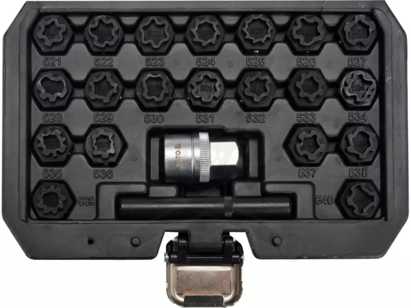 Kerékör kulcs készlet VW gyári kerékőrökhöz -lóhere minta- 22 db