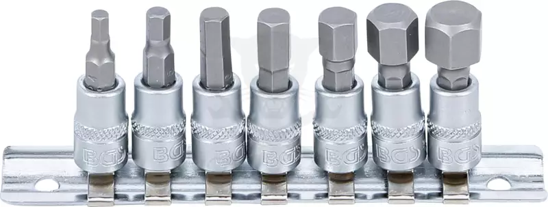 Rátűzőkulcs - crowa+bit 1/4" imbusz készlet 7 db-os, 4 - 12 mm