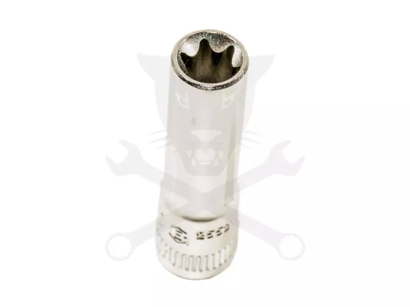Dugókulcs - crowafej 1/4" belső hosszú torx E05 Genius