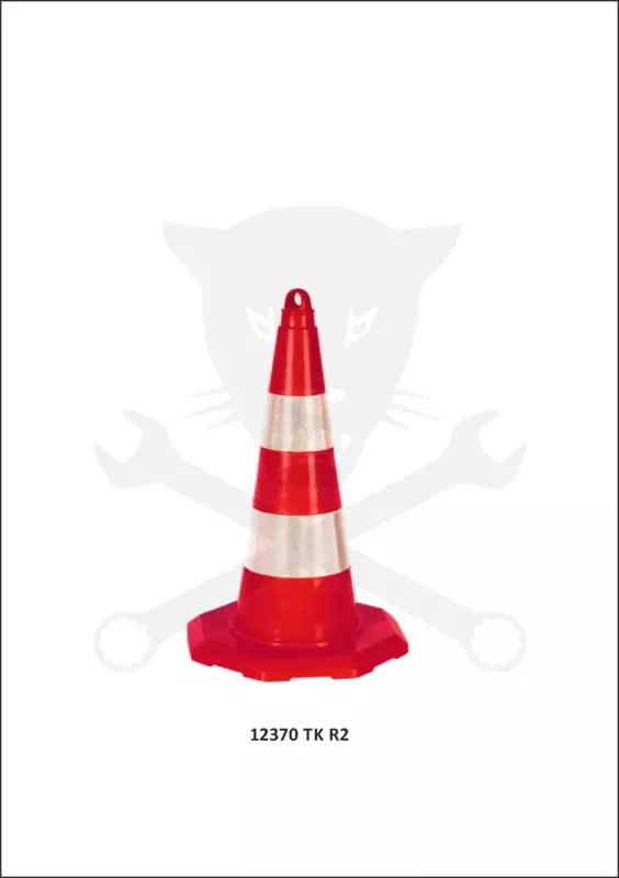Forgalomterelő kúp  52 cm - 8 szög talp - TPE - Evelux