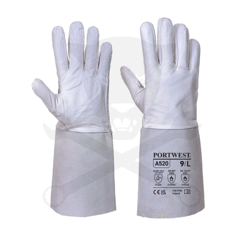 Kesztyű hegesztő, hő-lángálló- Szürke, AWI/TIG 9/L - Portwest
