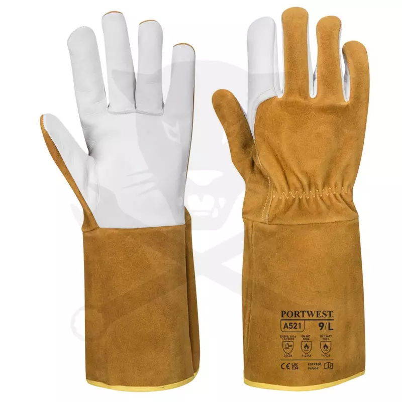 Kesztyű hegesztő, hő-lángálló- Barna, AWI/TIG 11/XXL - Portwest