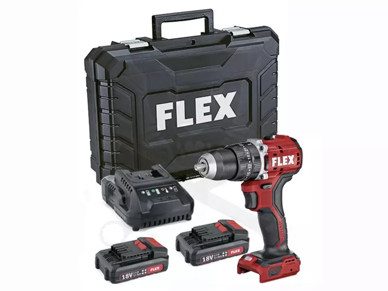 Ütvefúró-csavarbehajtó, akkus 18V   65 Nm 2x2.5Ah  FLEX (PD 2G 18.0 EC L2.5 Set)
