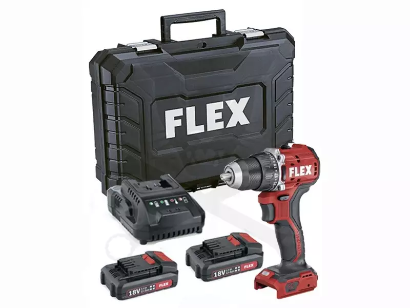 Fúró-csavarozó, akkus 18V 65 Nm 2db 2.5 Ah - Flex (DD 2G 18.0 EC LD/2.5 Set)