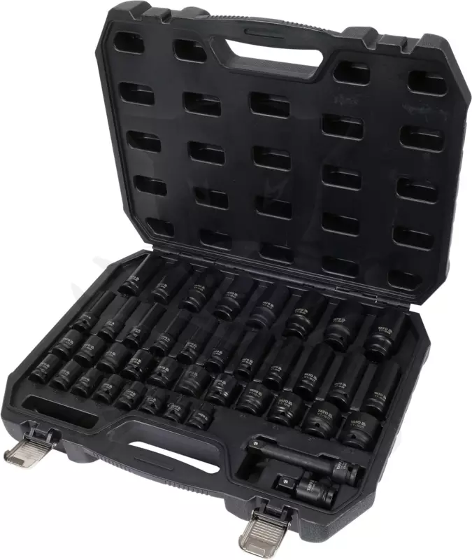 Légkulcsfej készlet 1/2" 40 db   9-30 mm rövid-hosszú
