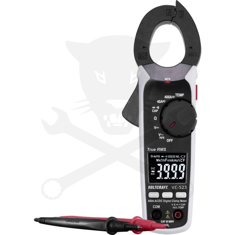Multimeter, lakatfogós AC/DC 600V / 400A - Voltcraft