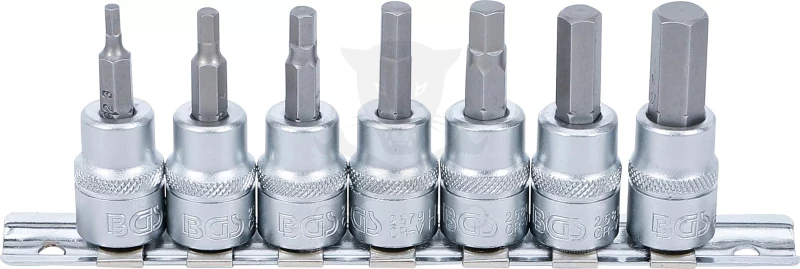 Rátűzőkulcs - crowa+bit készlet 3/8" Imbusz 7 db-os 3-10 mm - BGS