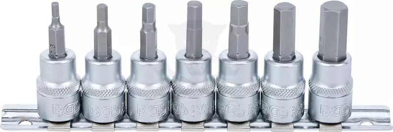 Rátűzőkulcs - crowa+bit készlet 3/8" Imbusz 7 db-os 3-10 mm - BGS