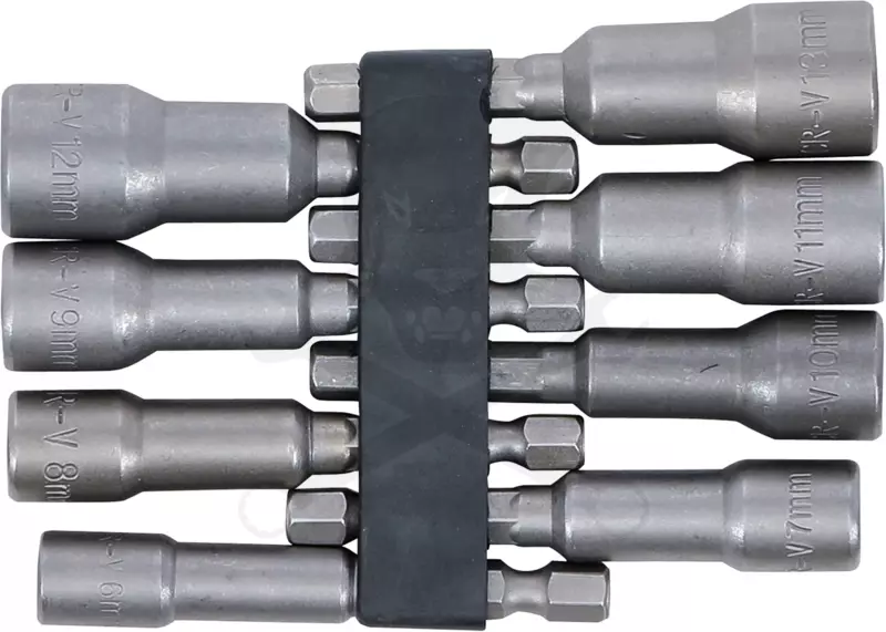 Csavarbehajtó hatlap csavarra, bit befogással készlet6-13 mm /  65mm