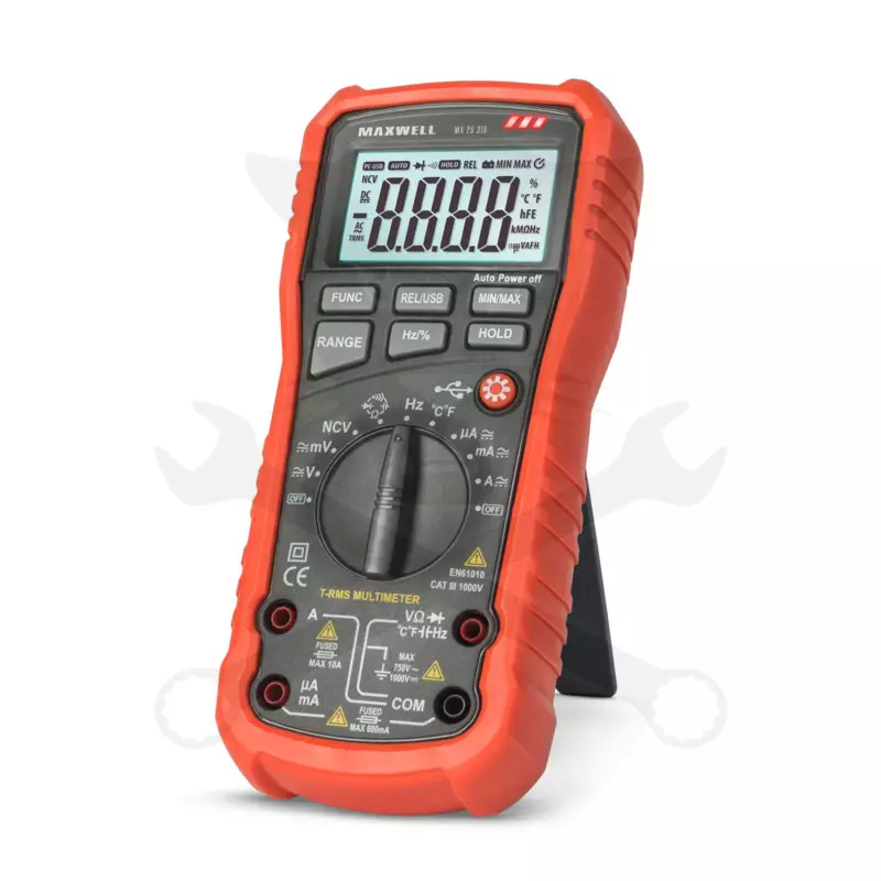 Multiméter, digitális DC 1000V / AC 750V NCV - USB - Maxwell