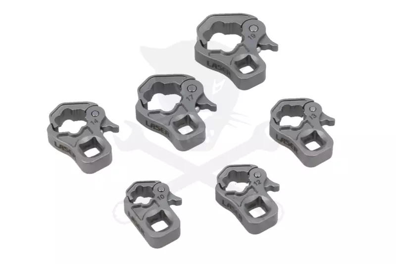 Csillagkulcs adapter készlet nyitható 3/8"  6 db: 10-19 mm "Crowfoot" -