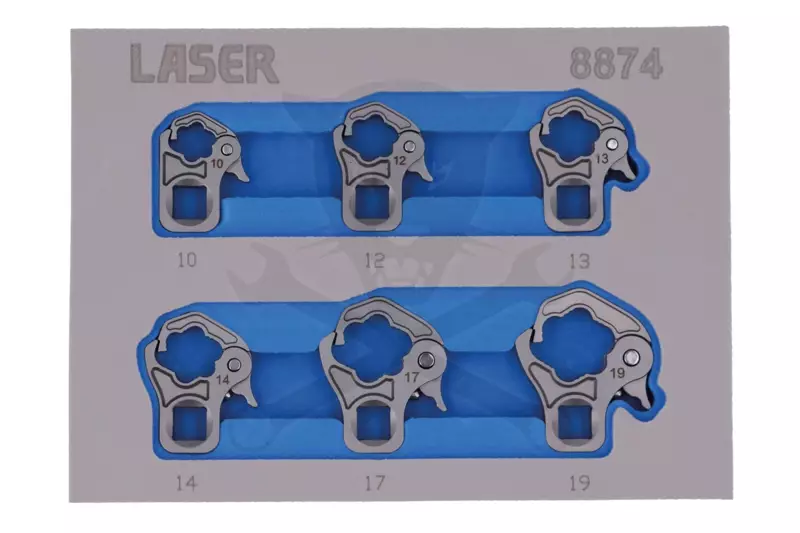 Csillagkulcs adapter készlet nyitható 3/8"  6 db: 10-19 mm "Crowfoot" -