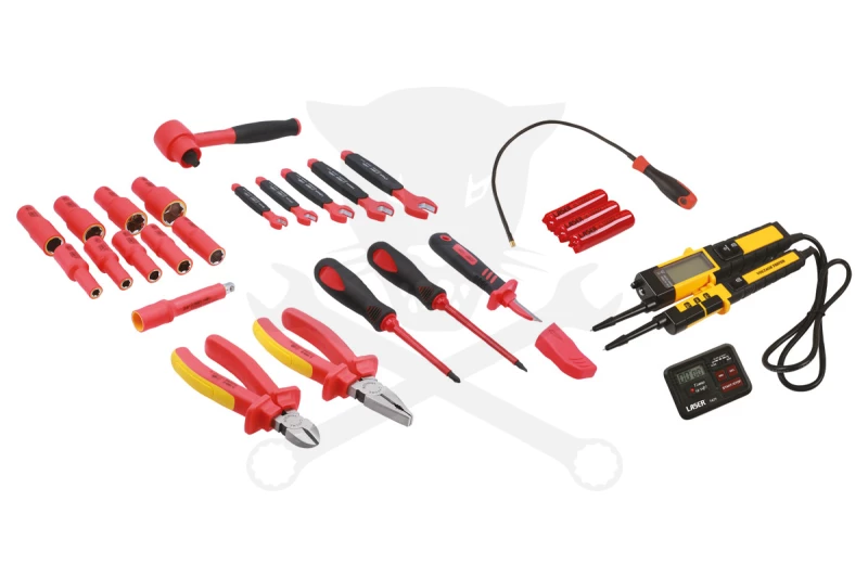 Szerszámkészlet Szigetelt/Hibrid VDE 1000 V 27 db-os készlet 3/8" Laser