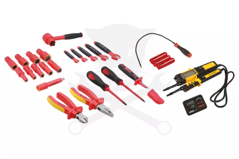 Szerszámkészlet Szigetelt/Hibrid VDE 1000 V 27 db-os készlet 3/8" Laser