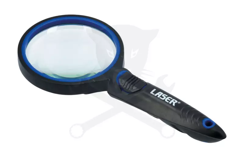 Nagyító  3x - LED világítással D73 mm - 195 mm 3xLR44 elem - Laser