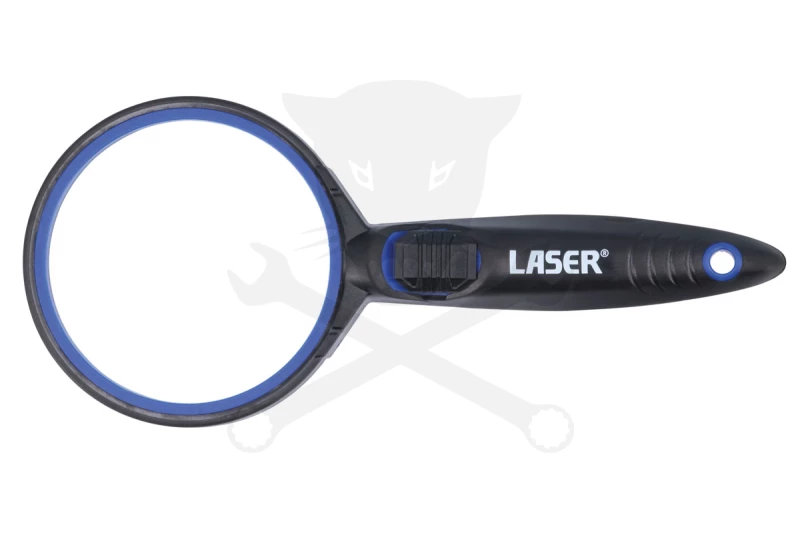 Nagyító  3x - LED világítással D73 mm - 195 mm 3xLR44 elem - Laser
